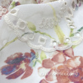 100% полиэстер тканый цветочный принт шифоновая вышивка ткань